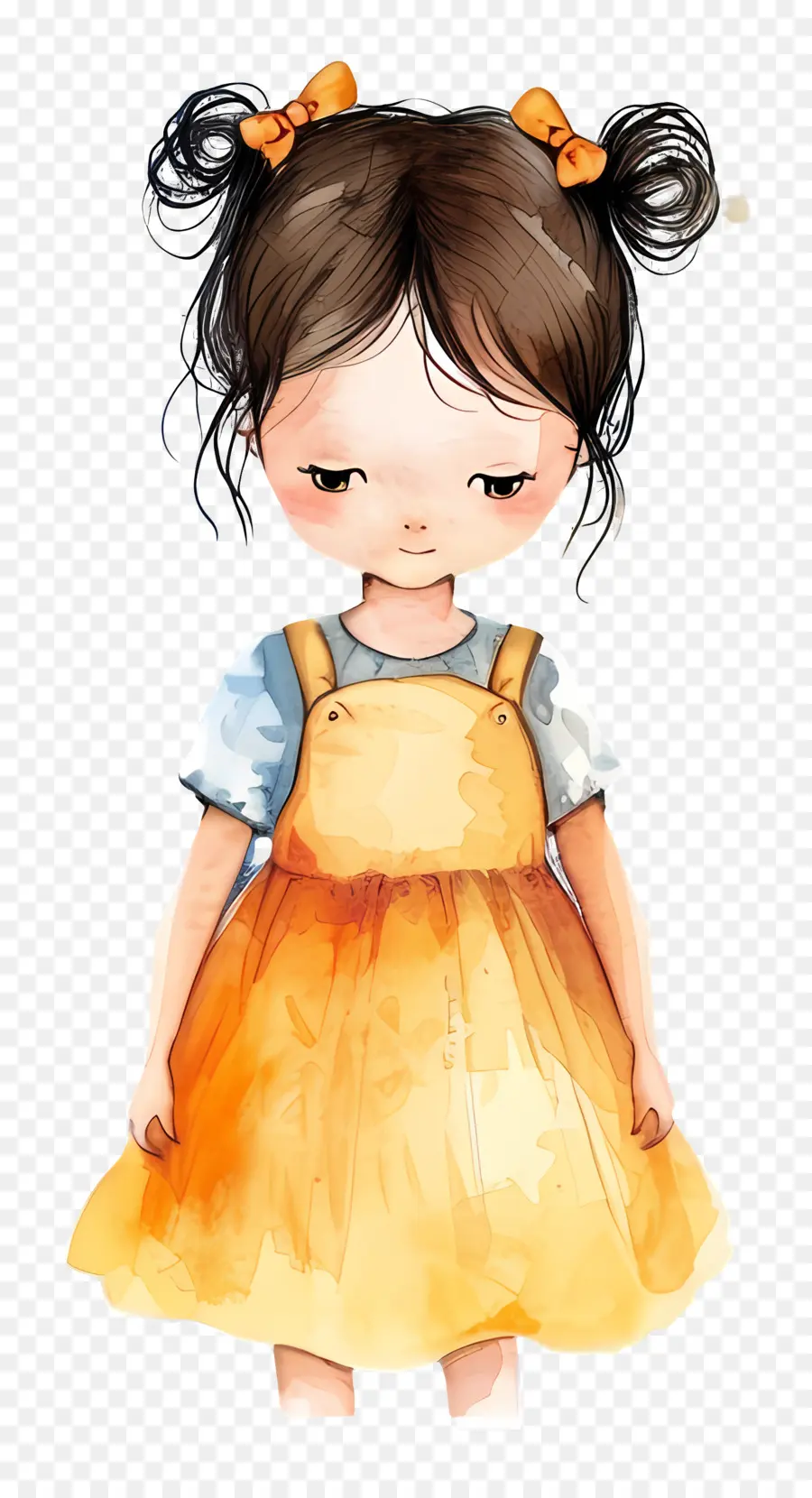 Enfant Aquarelle，Jolie Fille PNG