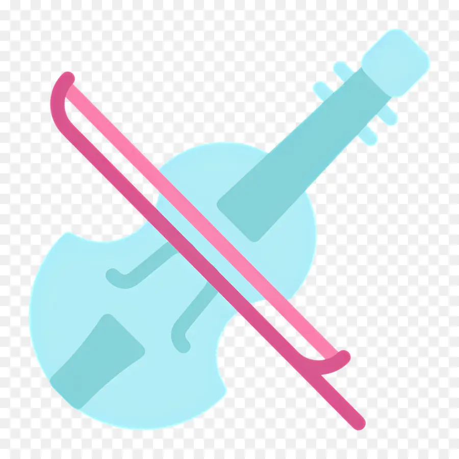 Violon，Violon Bleu PNG