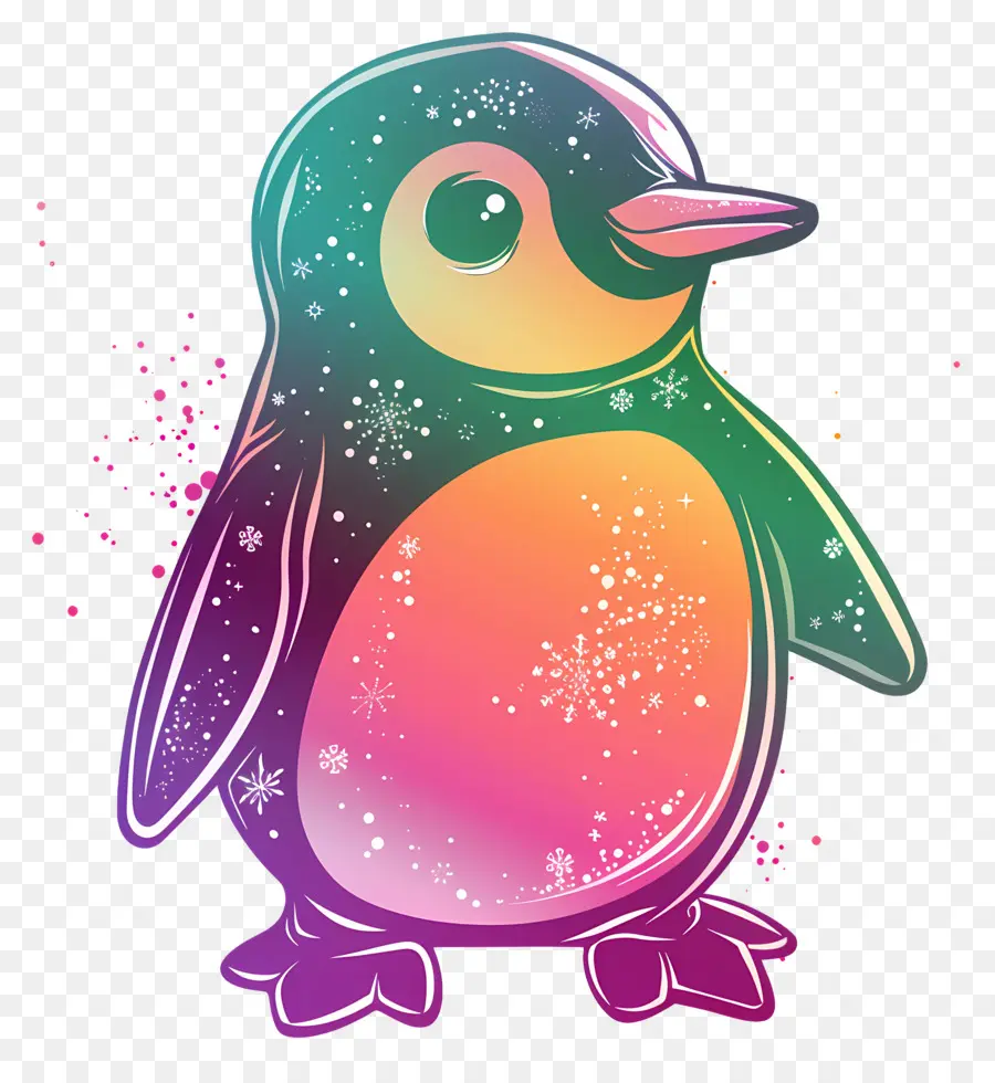 Pingouin De Noël，Pingouin Coloré PNG