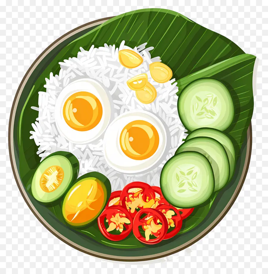 Nasi Gros，Riz Et Oeuf PNG