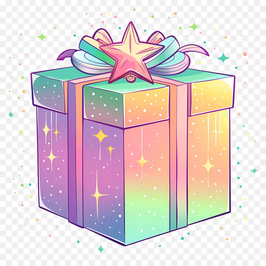 Cadeau De Noël，Coffret Cadeau Coloré PNG