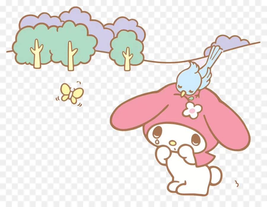 Ma MÉlodie，Personnage Mignon Avec Un Chapeau Rose PNG