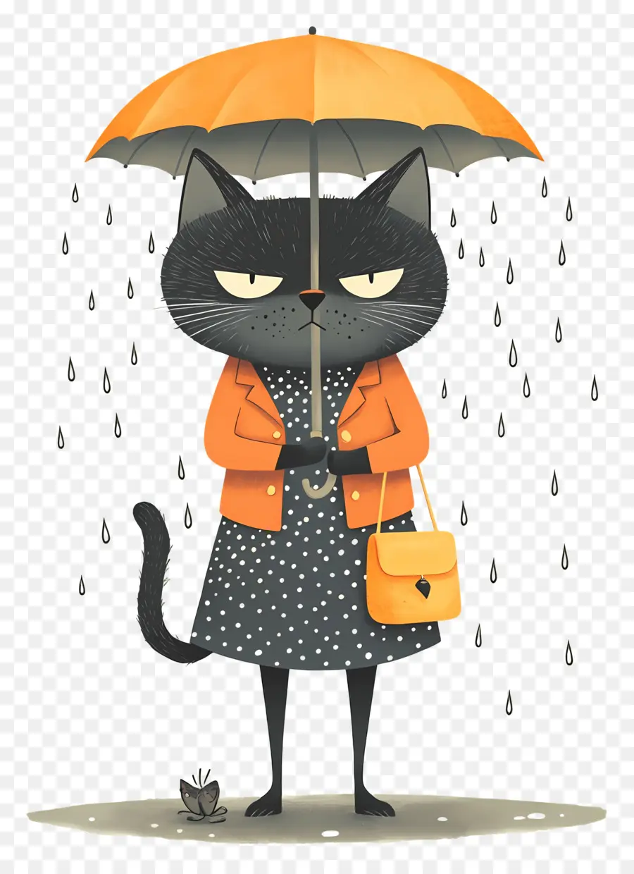 Chat Animé，Chat Avec Parapluie PNG