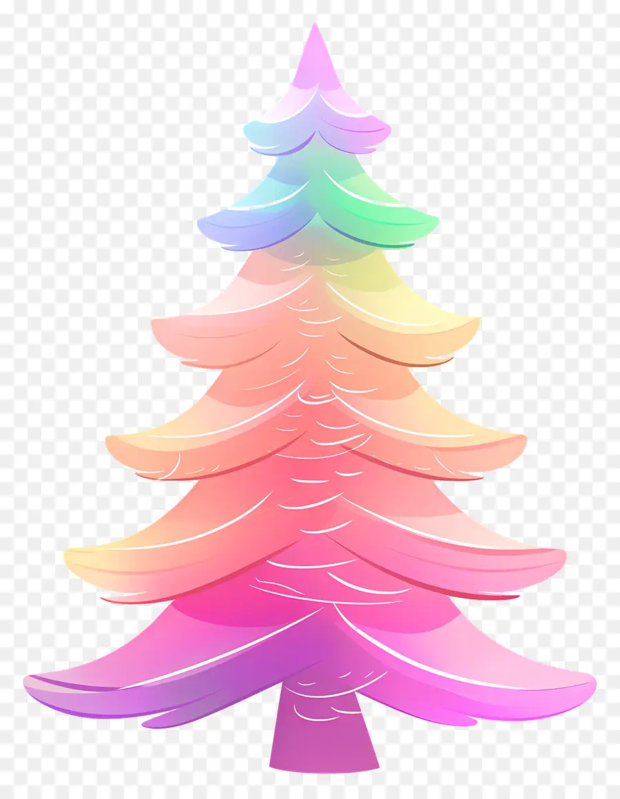 Arbre De Noël，Arbre Arc En Ciel PNG