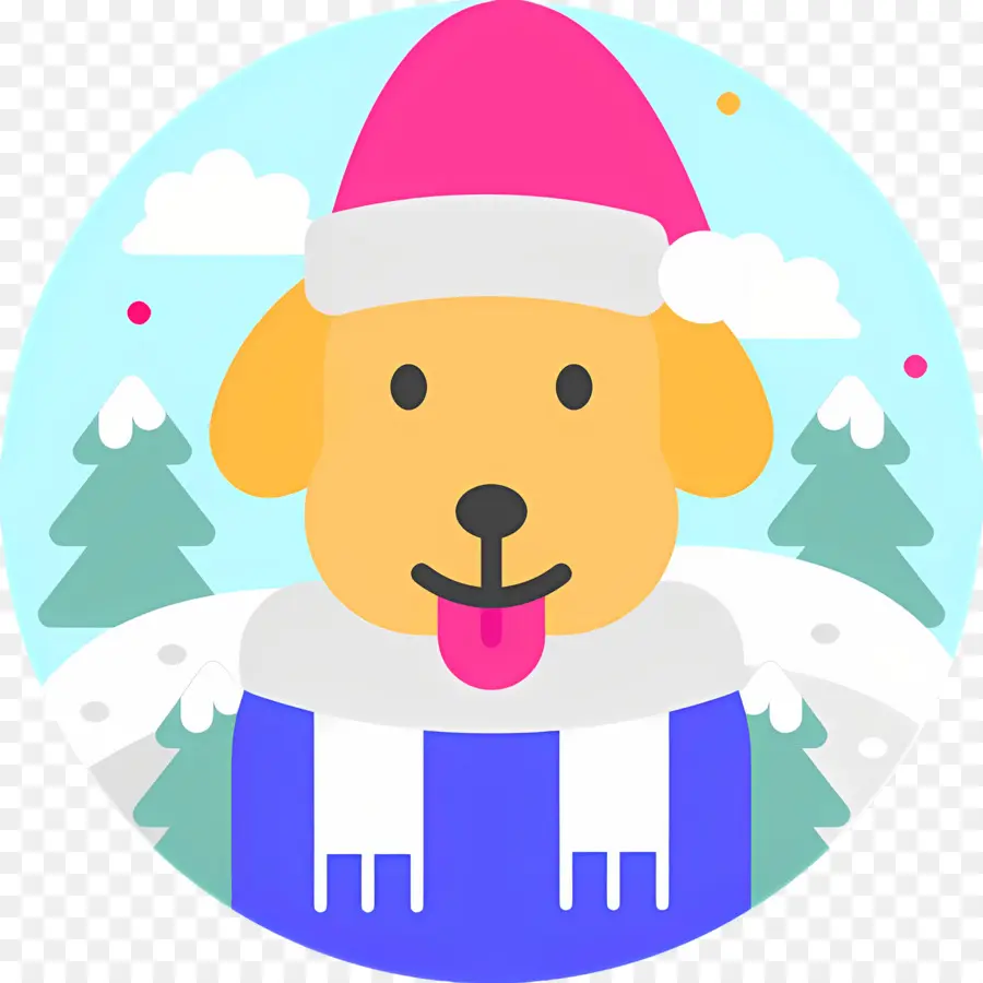 Chien De Noël，Chien Avec Chapeau PNG