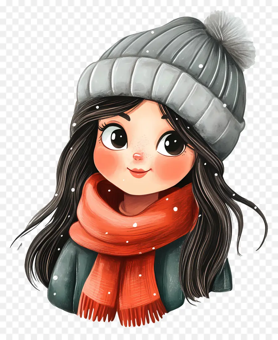 Fille D'hiver，Portrait D'hiver PNG