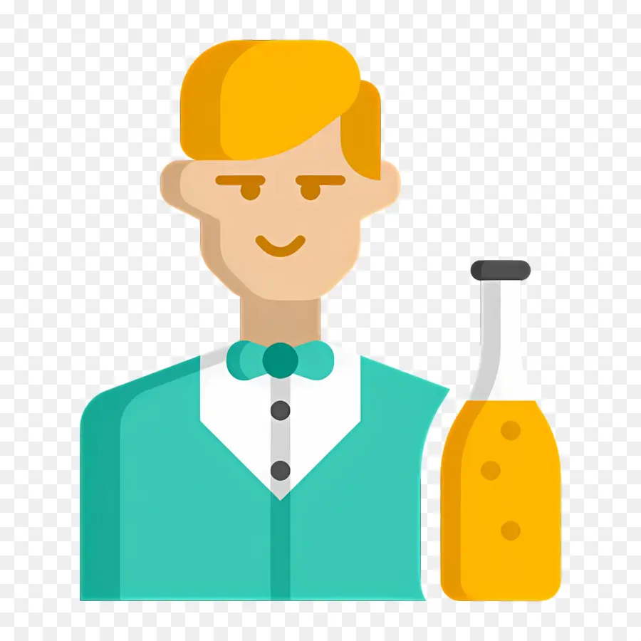 Barman，Personne Avec Une Bouteille PNG