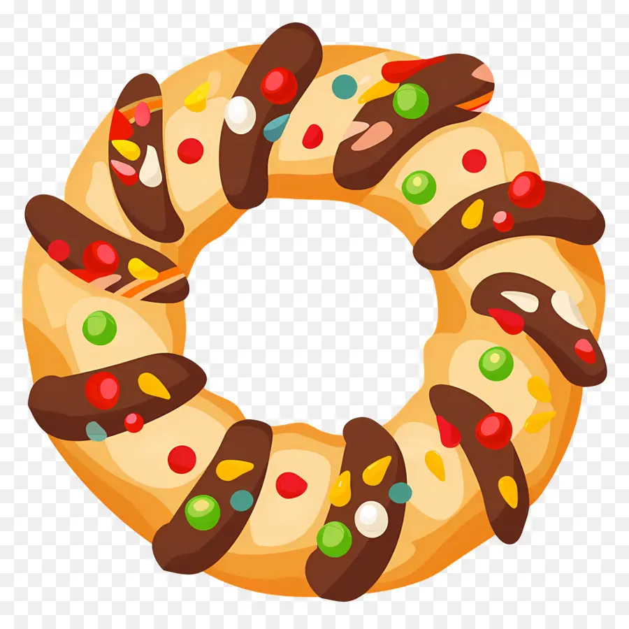 Pain De Noël Espagnol，Beignet Décoré PNG