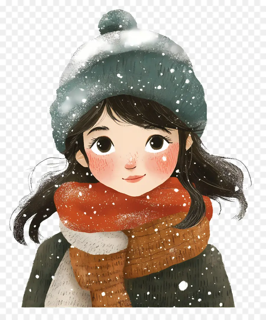 Fille D'hiver，Portrait D'hiver PNG