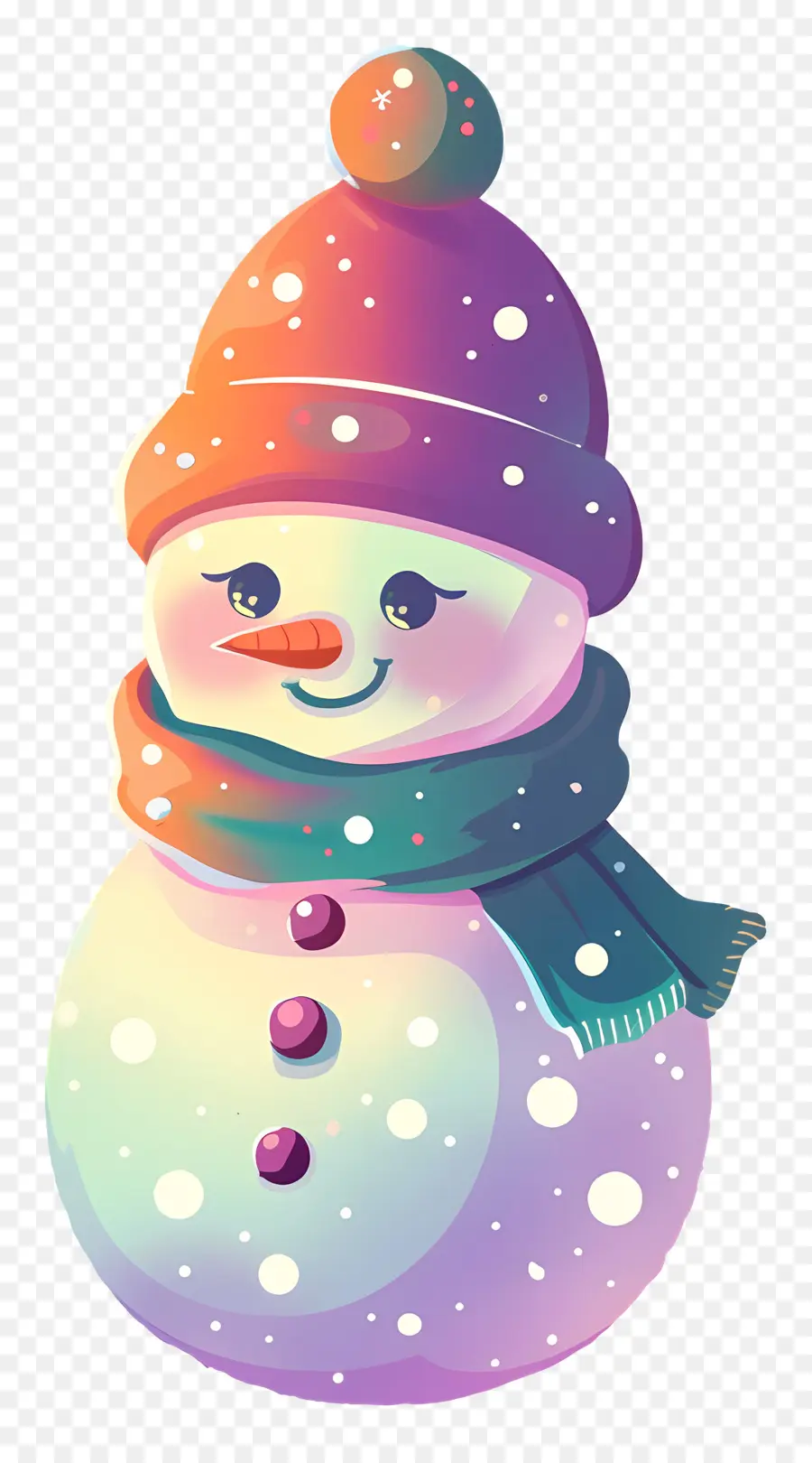 Bonhomme De Neige De Noël，Bonhomme De Neige Coloré PNG