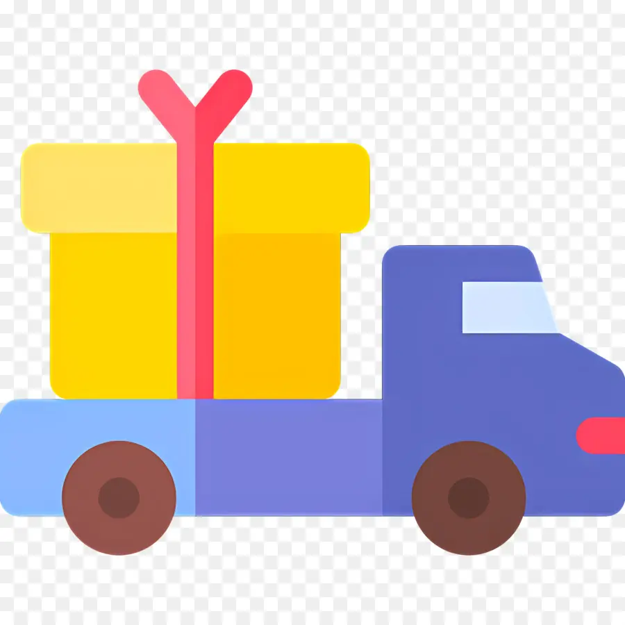 Camion De Noël，Camion Cadeau PNG