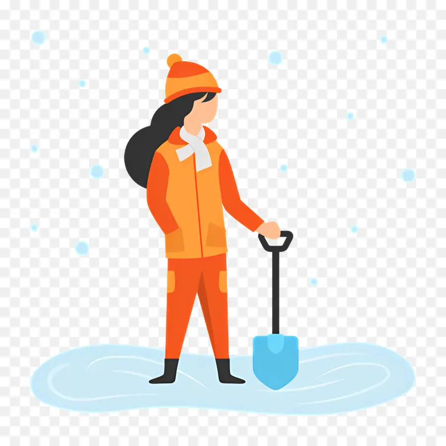 Pelle à Neige，Personne Avec Une Pelle PNG