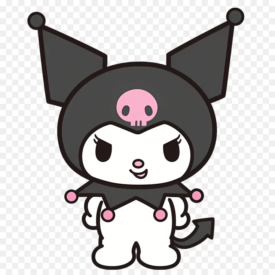 Kuromi，Personnage Noir Et Blanc PNG