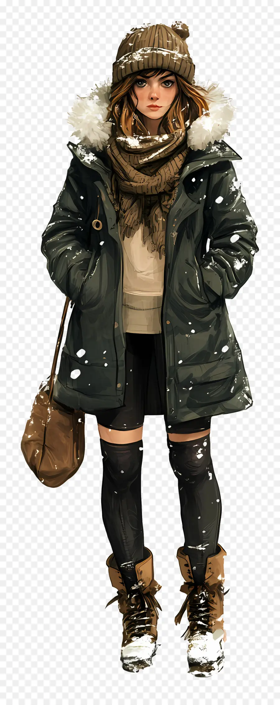 Fille D'hiver，Tenue D'hiver PNG