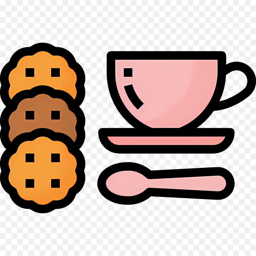 Chocolat Chaud Et Biscuits，Thé Et Biscuits PNG