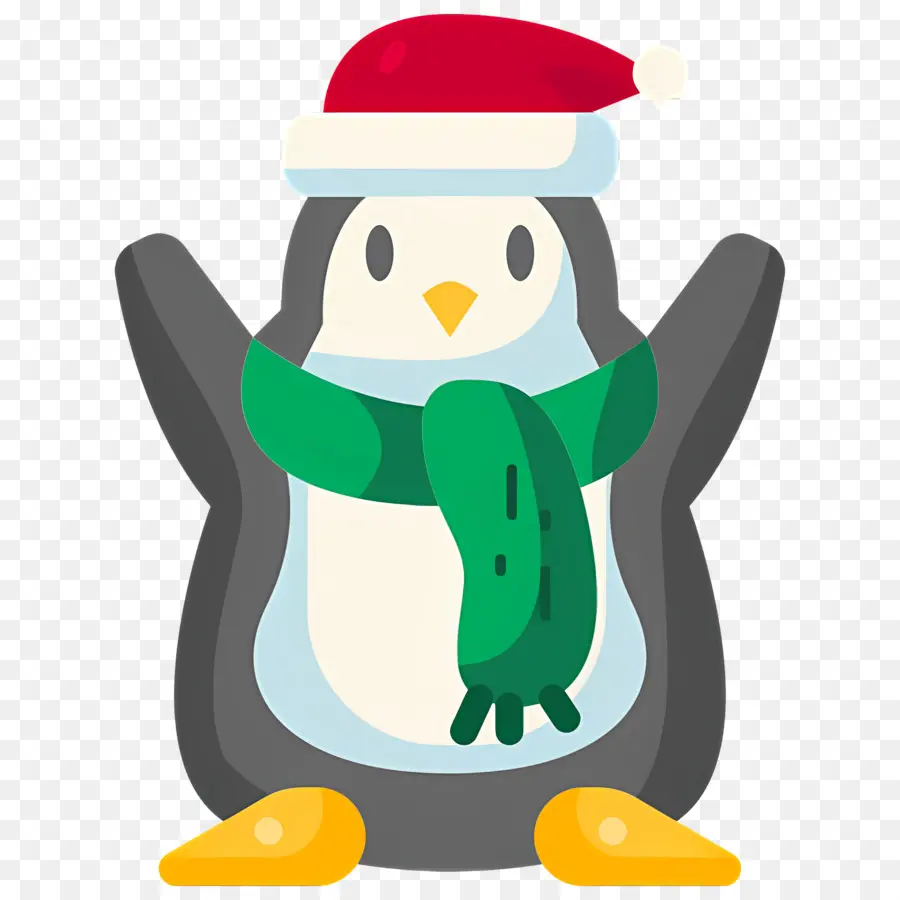 Pingouin De Noël，Pingouin Avec Bonnet De Noel PNG