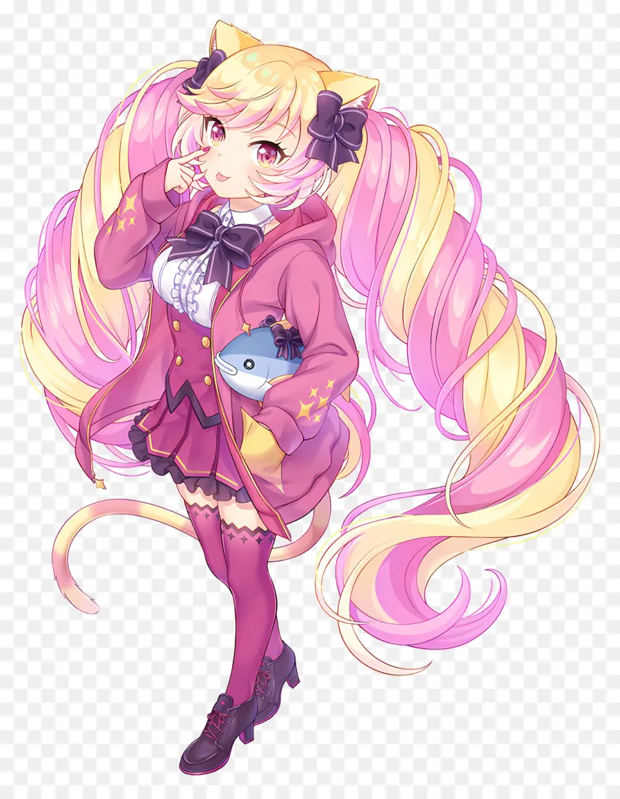 Mashimahimeko，Anime Fille Aux Cheveux Roses PNG