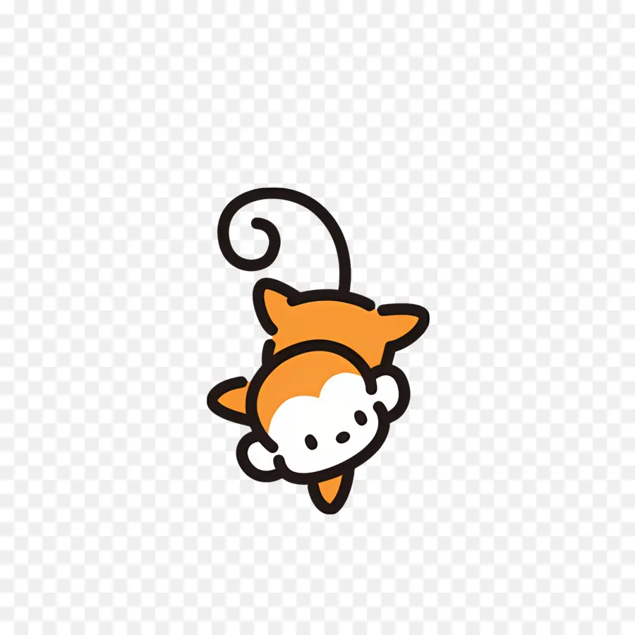 Pochacco，Singe Orange PNG