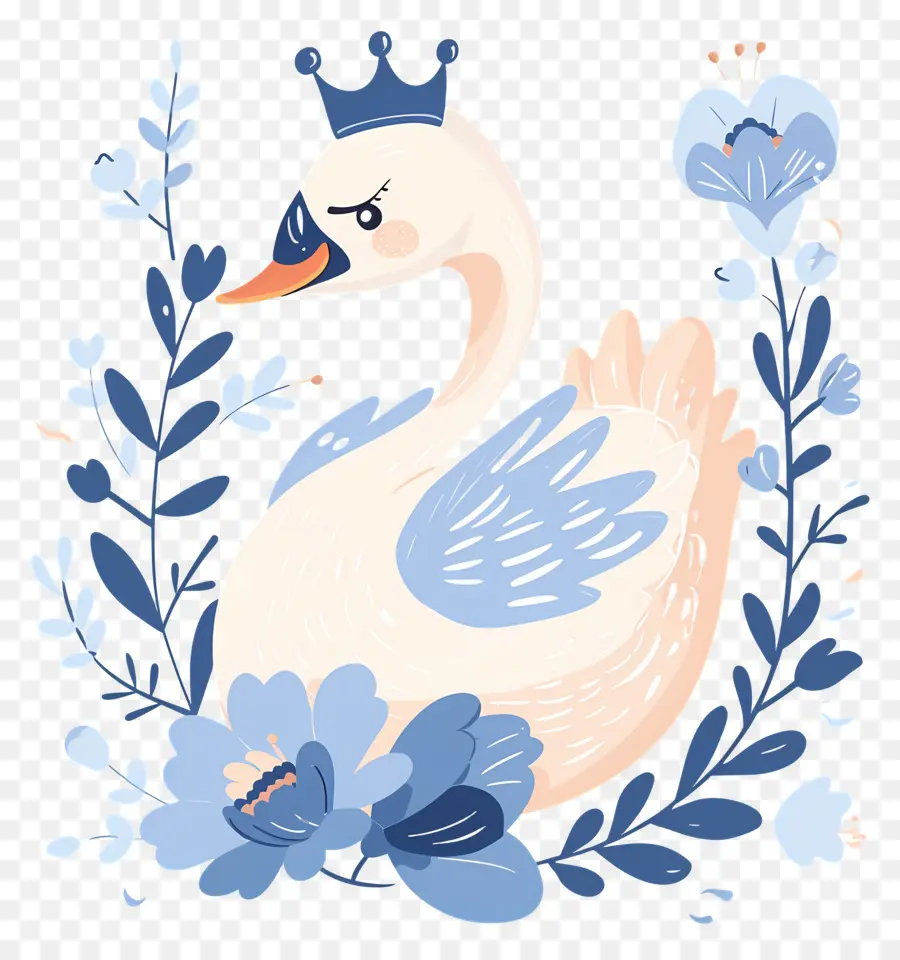 Cygne Mignon，Cygne Avec Couronne PNG