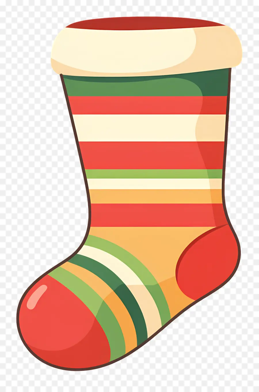 Chaussettes De Noël，Bas Rayé PNG