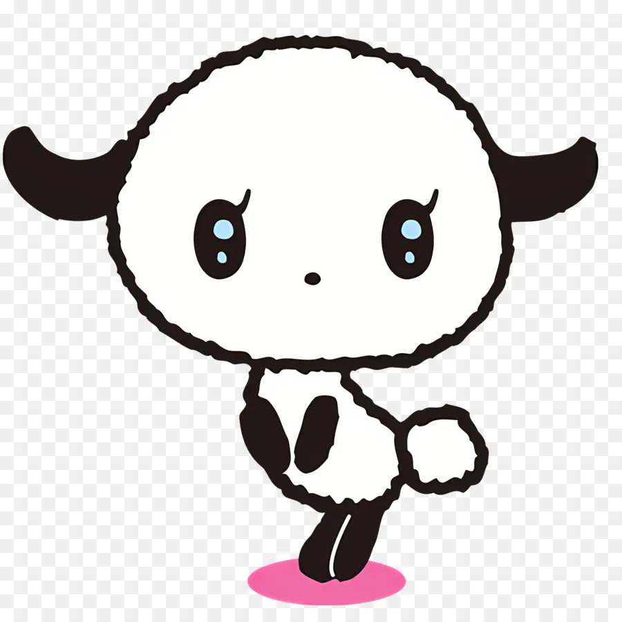 Petite Mericco，Animal De Dessin Animé Noir Et Blanc PNG