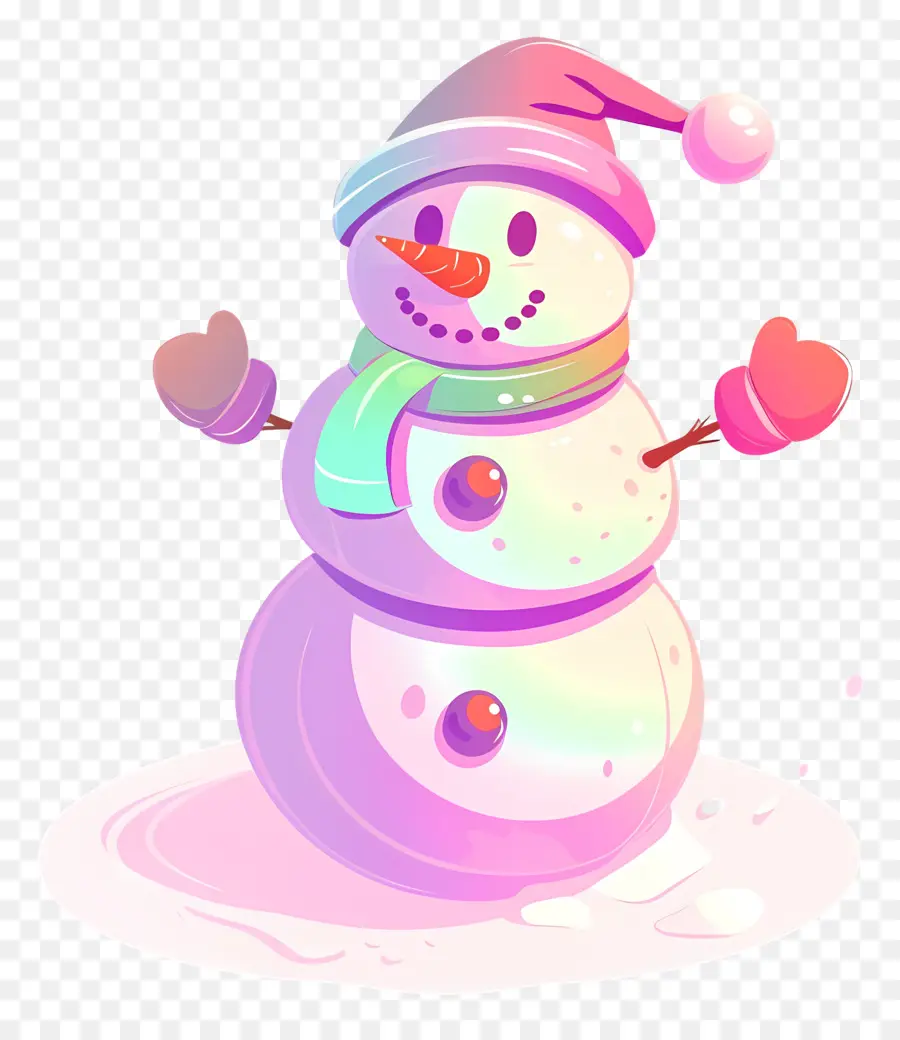 Bonhomme De Neige De Noël，Bonhomme De Neige Coloré PNG