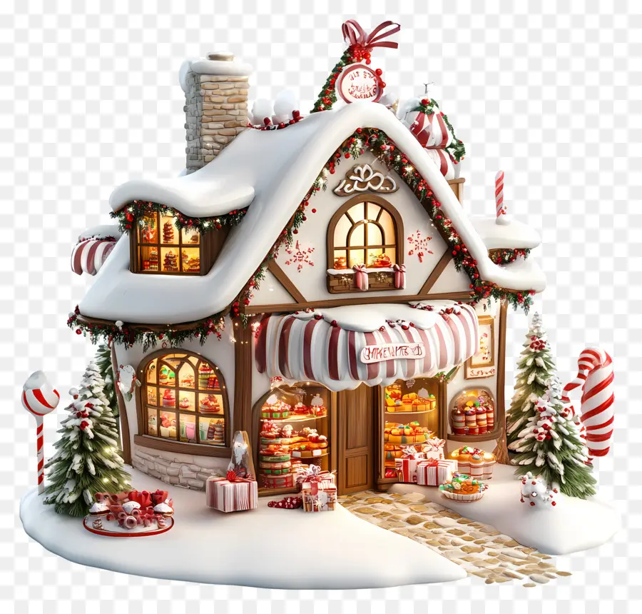 Noël，Maison En Pain D'épice PNG