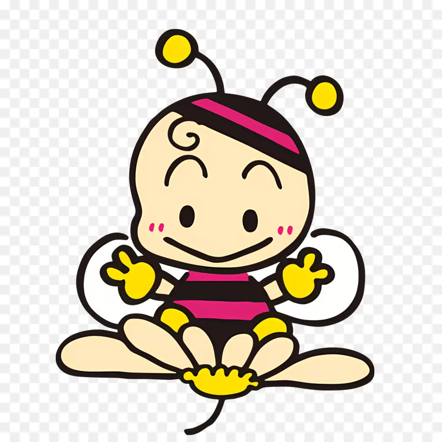 Pinki Abeille Chan，Bébé Abeille PNG