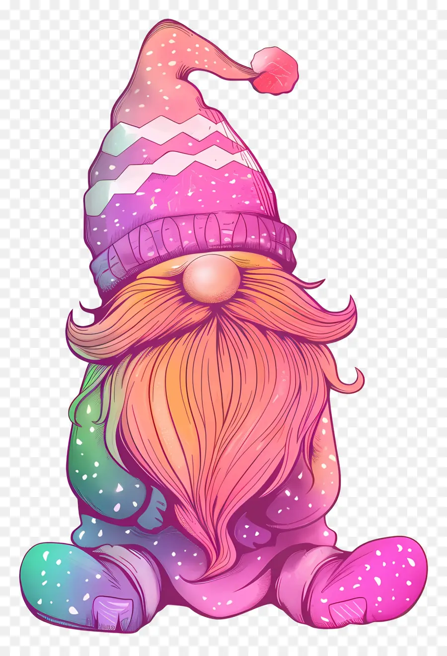 Gnome De Noël，Gnome Coloré PNG