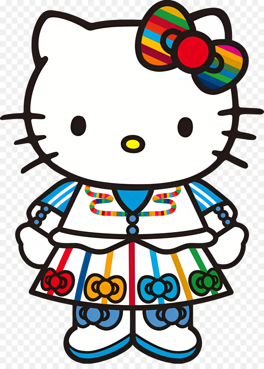 Bonjour Kitty，Robe PNG