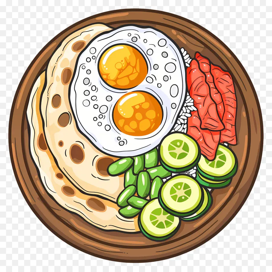 Nasi Gros，Assiette De Petit Déjeuner PNG