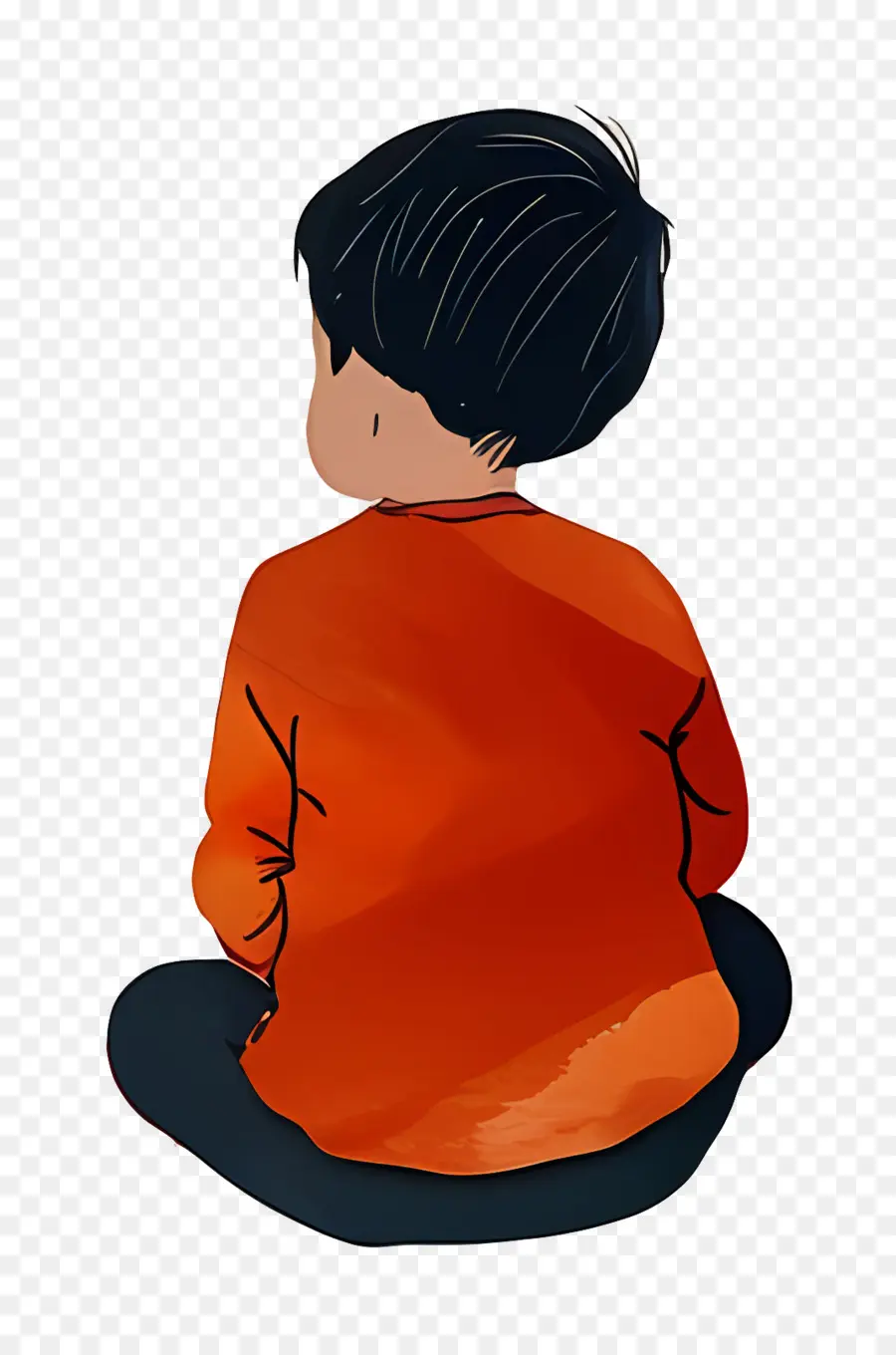 Enfant，Enfant En Orange PNG