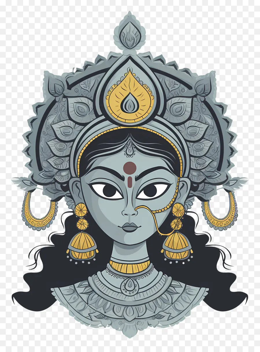 Navratri，Déesse Bleue PNG