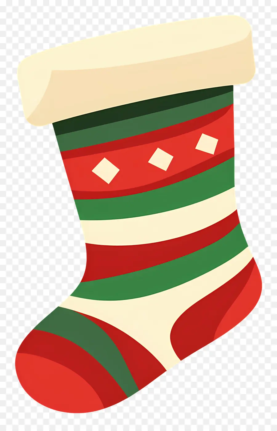 Chaussettes De Noël，Bas Rayé PNG