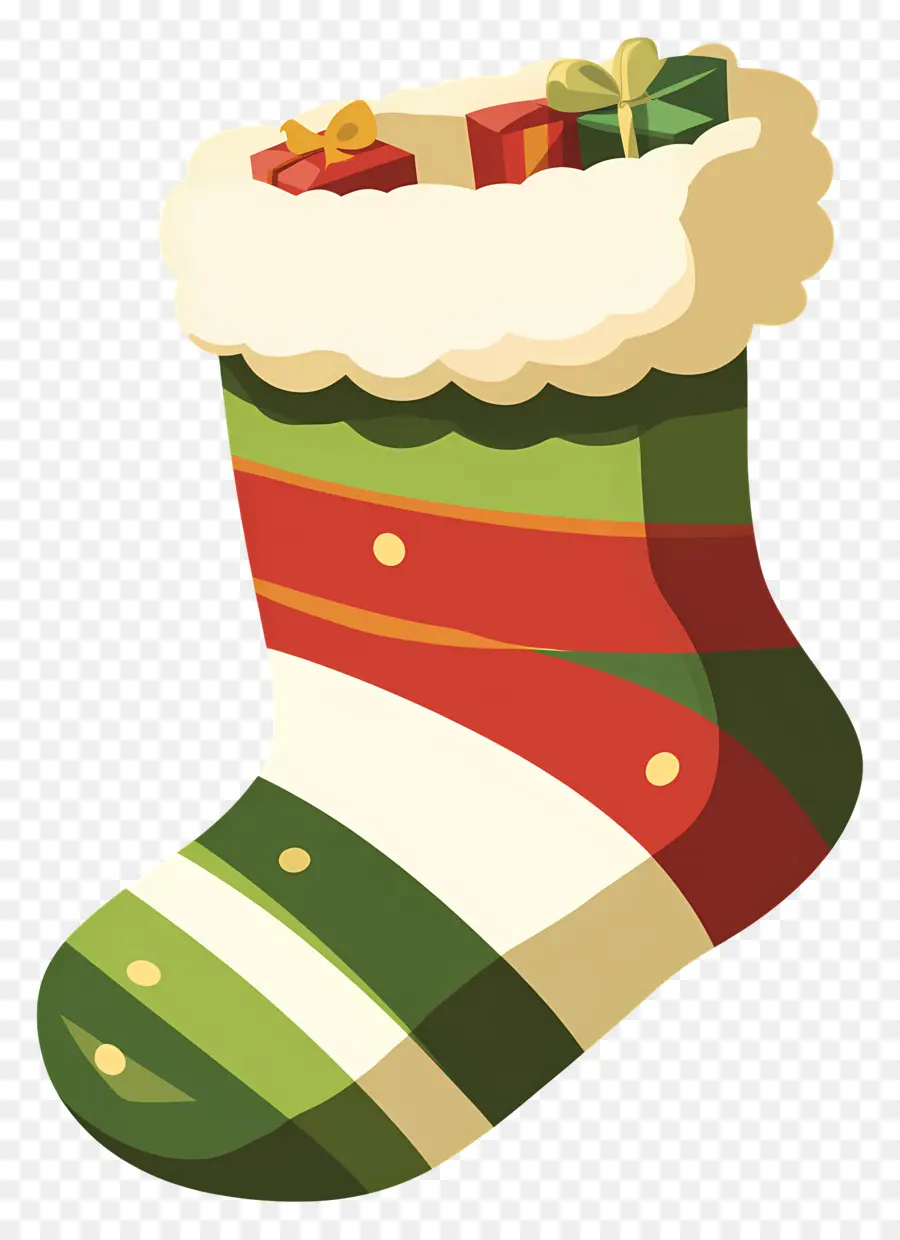 Chaussettes De Noël，Chaussette De Noël Verte PNG