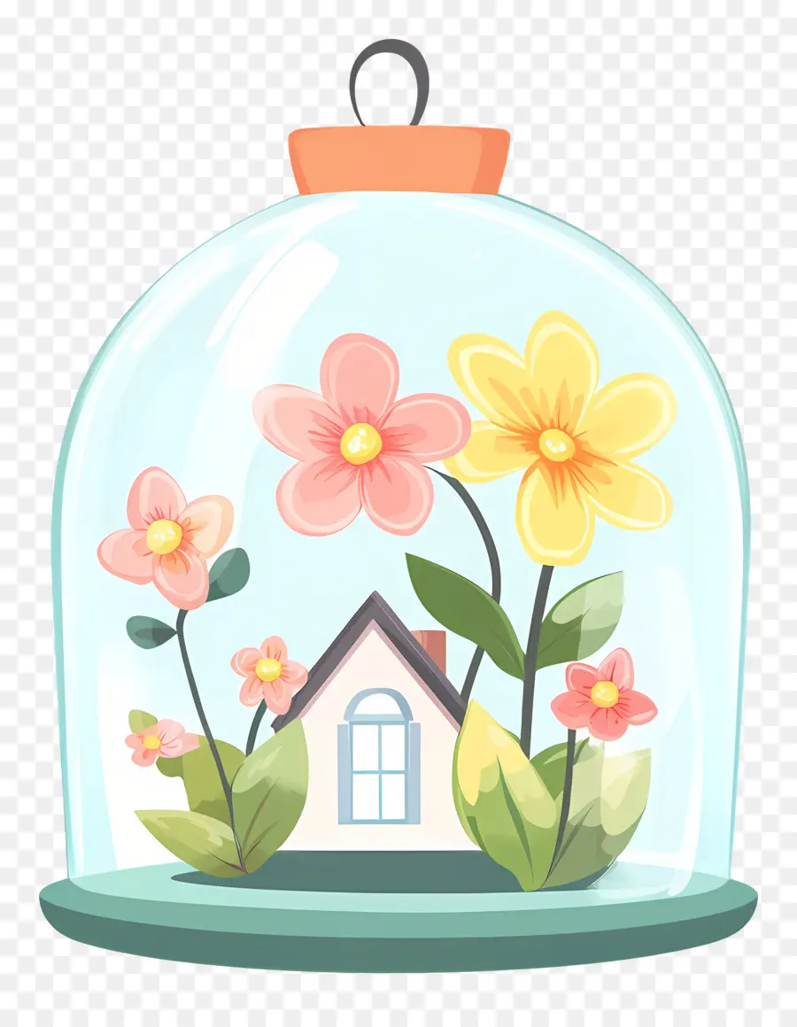 Maison De Fleurs En Verre，Petite Maison Fleurie PNG