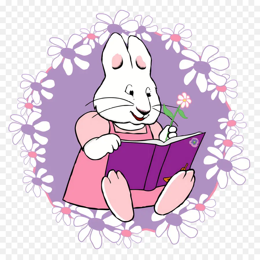 Max Rubis，Lapin Blanc Lisant PNG