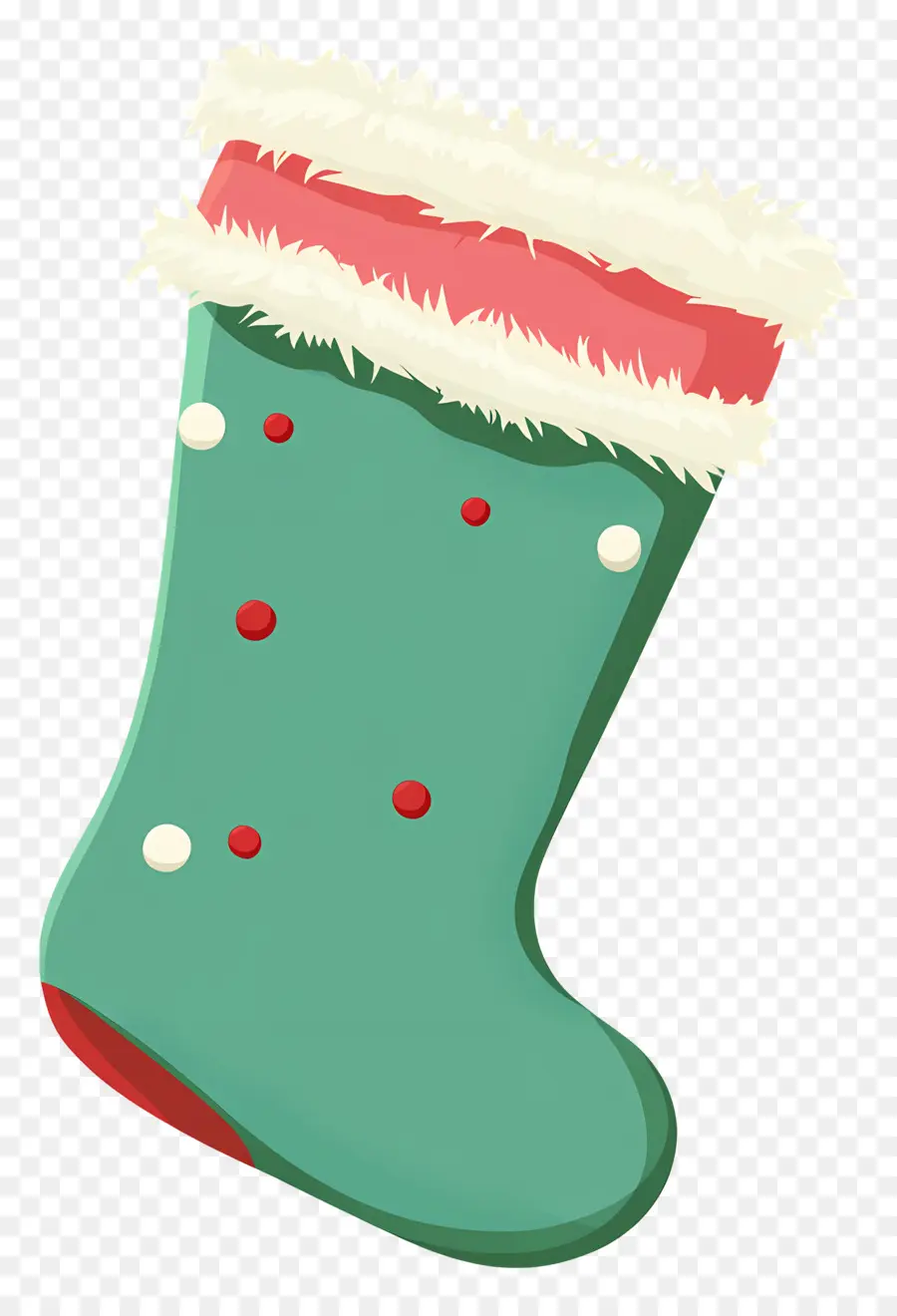 Chaussettes De Noël，Bas Vert PNG