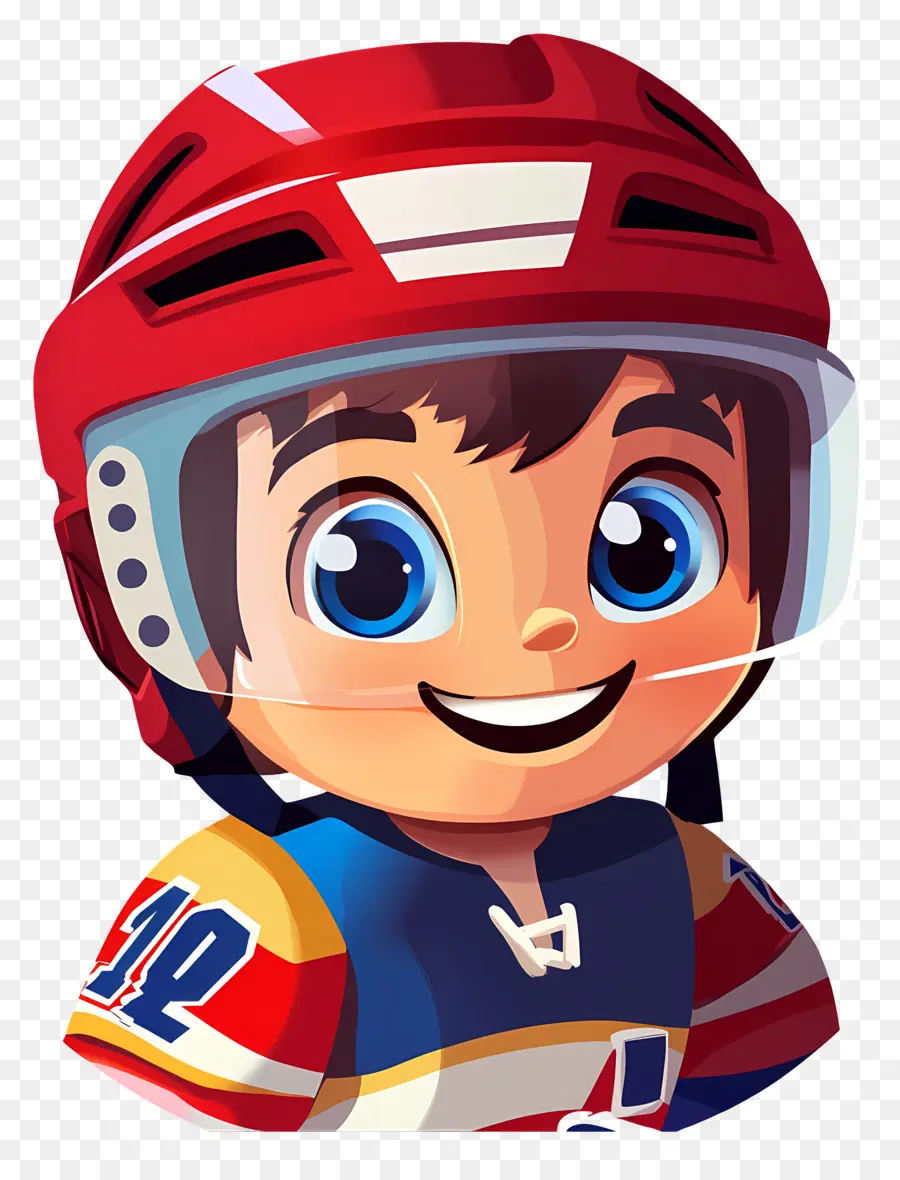 Garçon De Hockey，Joueur De Hockey De Dessin Animé PNG