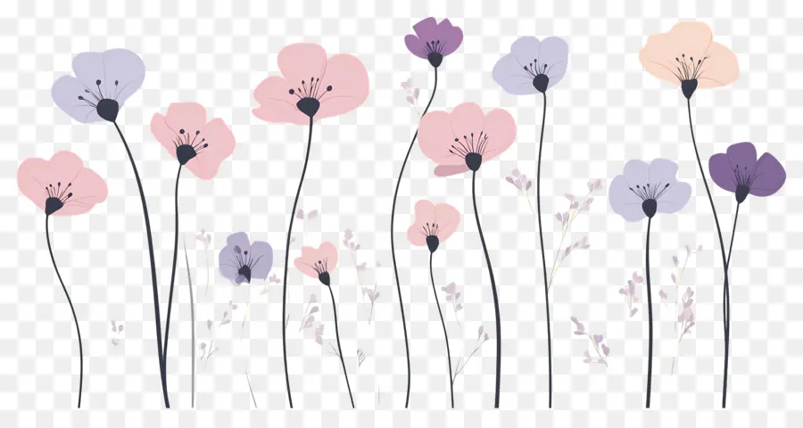 Fond De Fleurs，Fleurs élégantes PNG