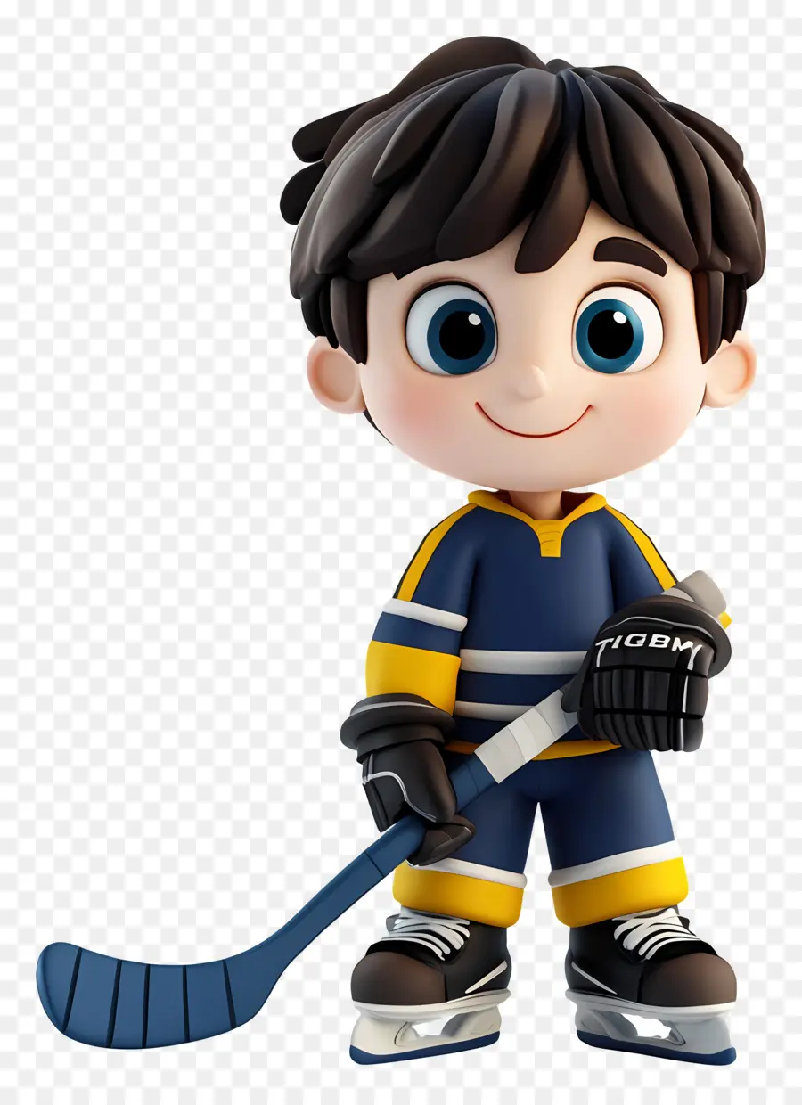 Garçon De Hockey，Joueur De Hockey De Dessin Animé PNG