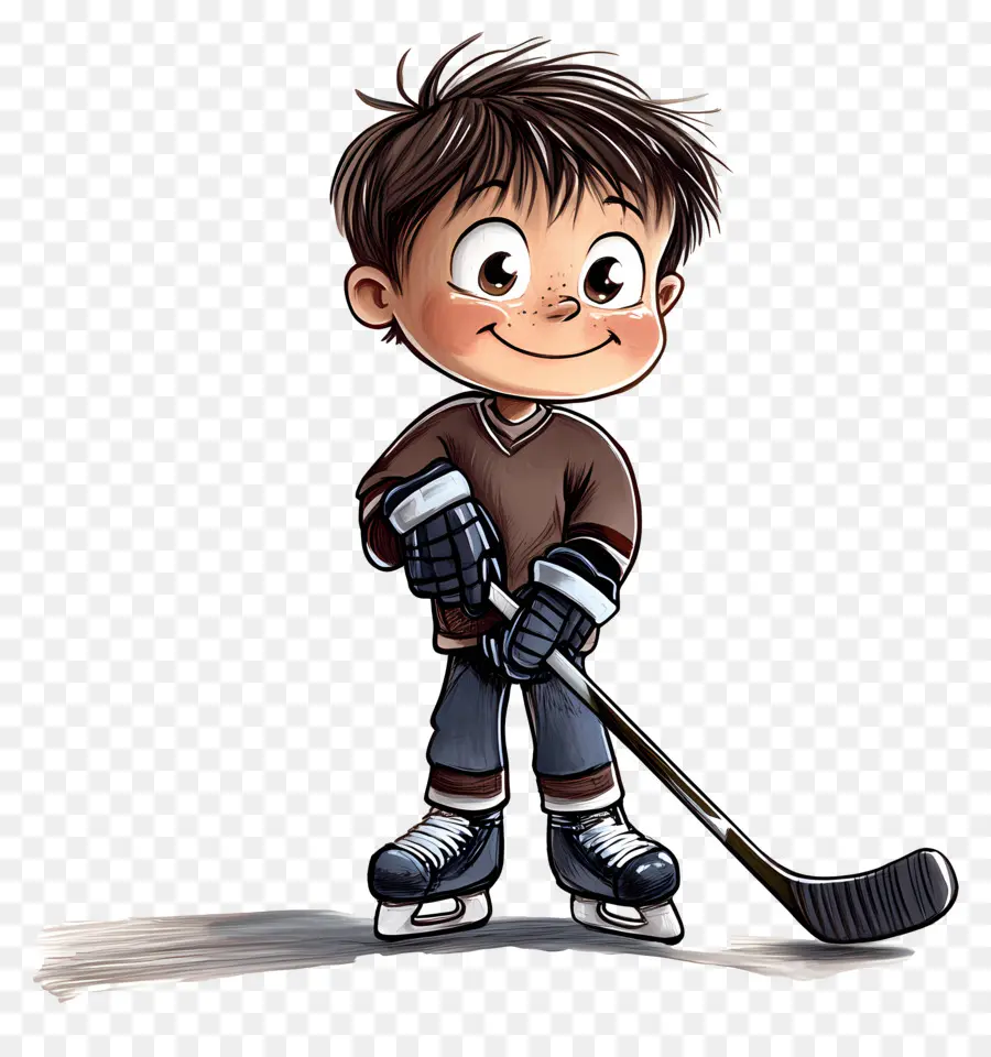 Garçon De Hockey，Joueur De Hockey Mignon PNG