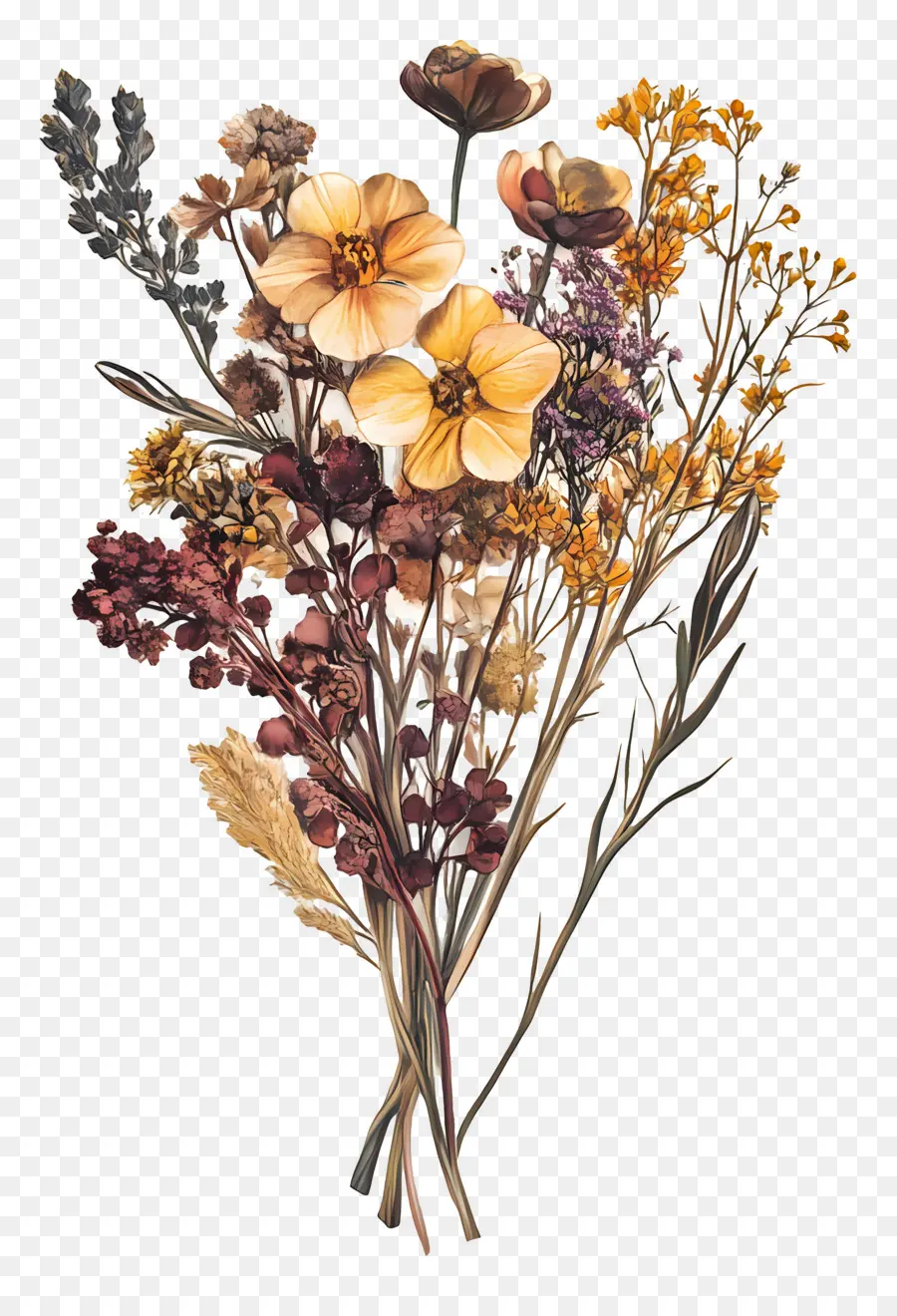 Art Des Fleurs Séchées，Fleurs Séchées PNG