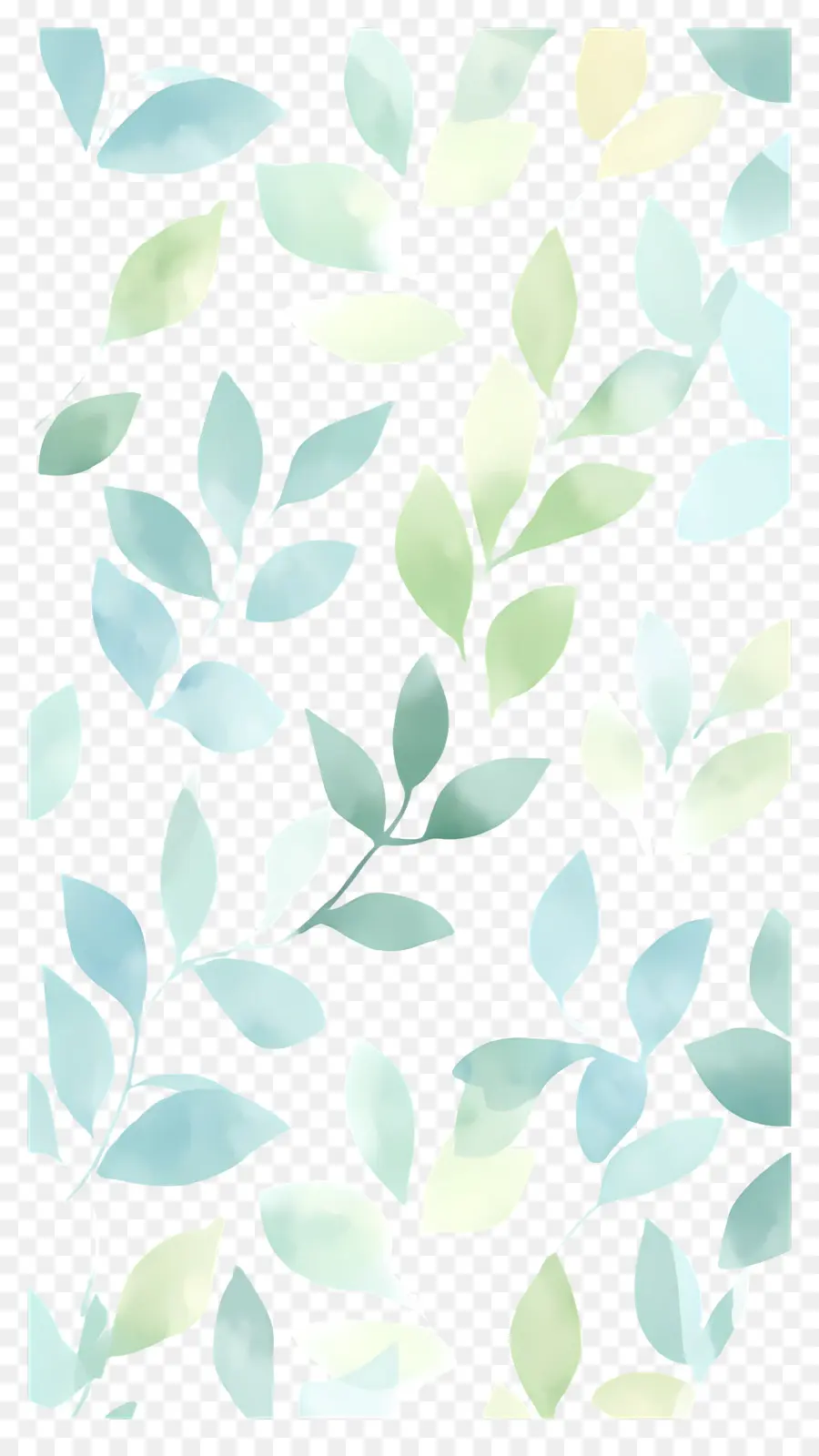 Fond De Fleurs，Feuilles Bleues PNG