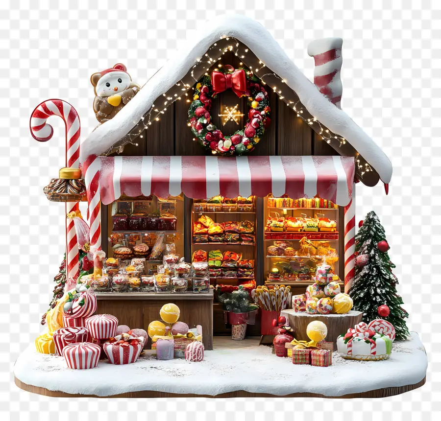 Noël，Maison En Pain D'épice PNG