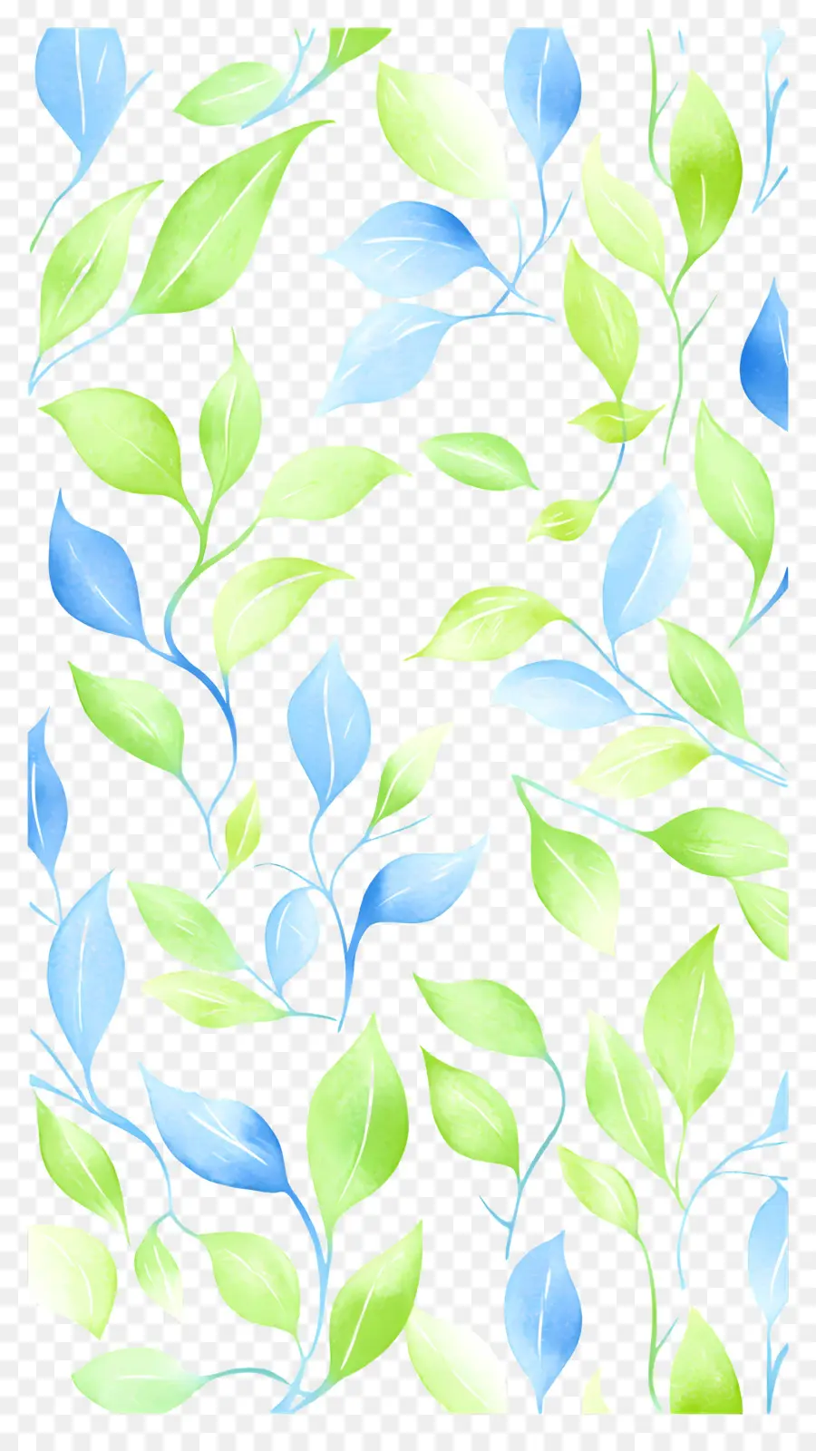 Fond De Fleurs，Feuilles Bleues PNG