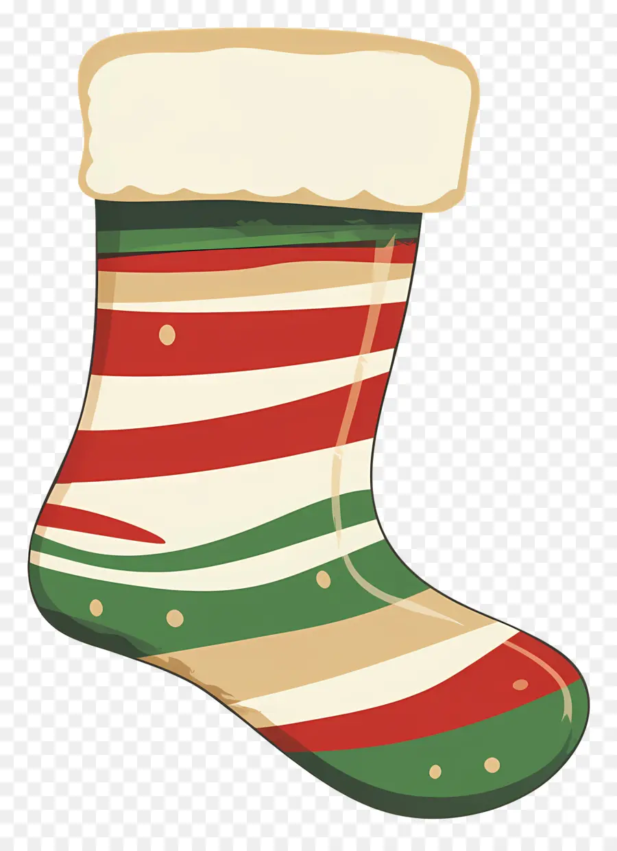 Chaussettes De Noël，Bas Rayé PNG