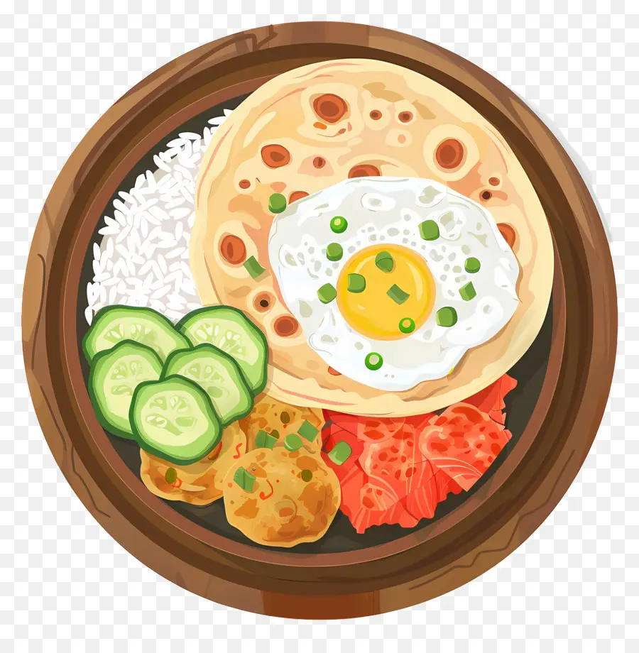 Nasi Gros，Riz Et Oeuf PNG