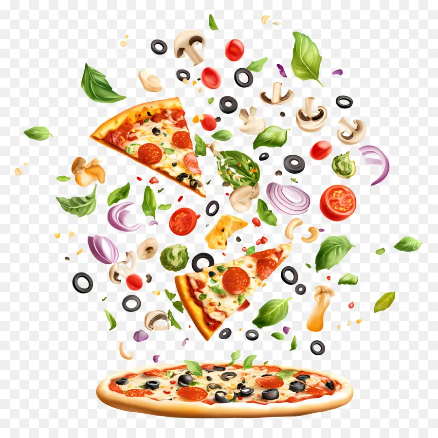 Ingrédients De La Pizza，Tranches De Pizza PNG