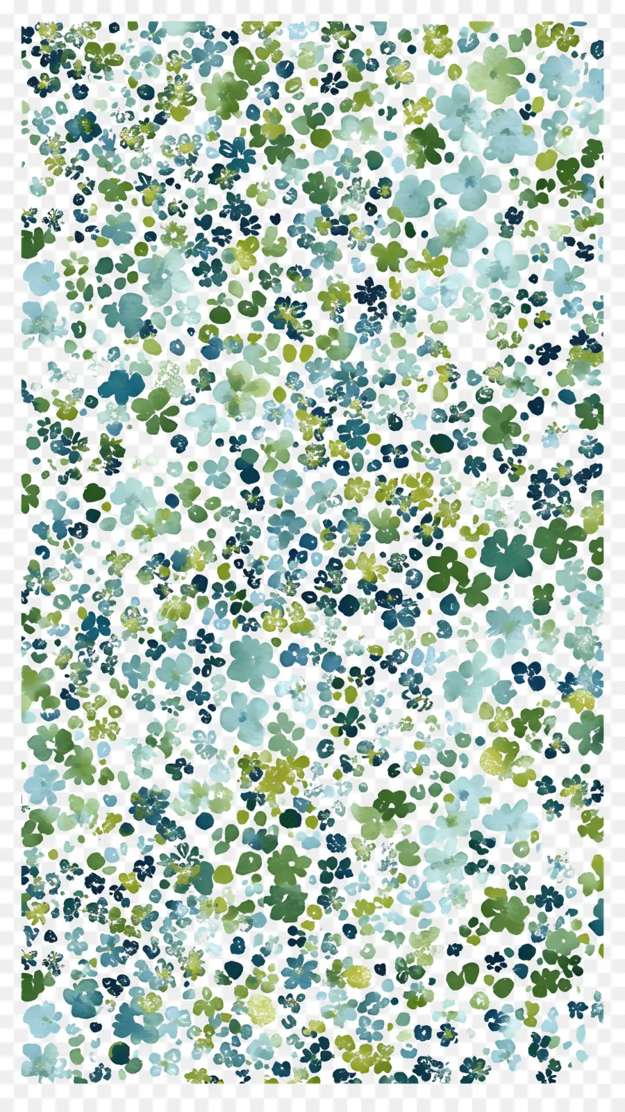 Fond De Fleurs，Motif Floral Vert Et Bleu PNG